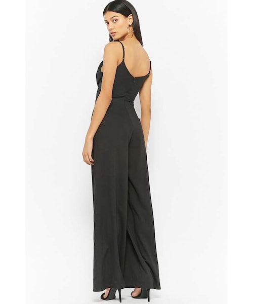 FOREVER 21(フォーエバー トゥエンティーワン)の「Forever 21 High-Waist Palazzo Jumpsuit(その他パンツ・レディース・Pink/Black/Beige・Small/Large/Medium)」の4枚目の写真