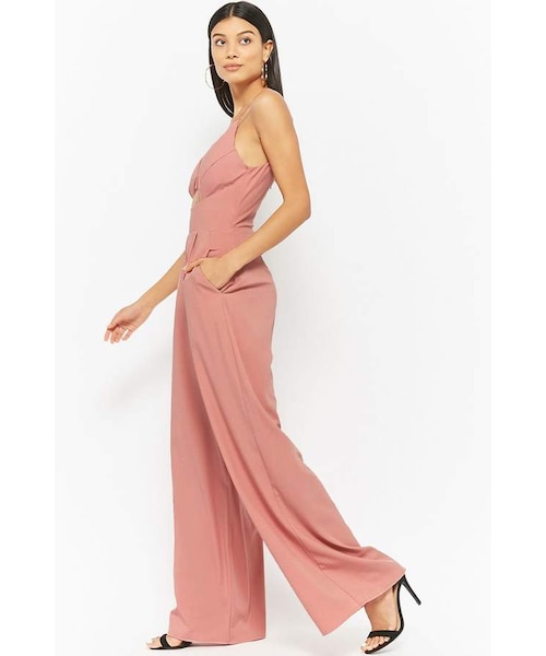 FOREVER 21(フォーエバー トゥエンティーワン)の「Forever 21 High-Waist Palazzo Jumpsuit(その他パンツ・レディース・Pink/Black/Beige・Small/Large/Medium)」の7枚目の写真