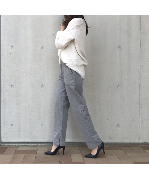 copine(コピン)の「再入荷!裾スリットスウェットロングパンツ(2color)【クリックポスト対象商品】(その他パンツ・レディース・その他)」の5枚目の写真