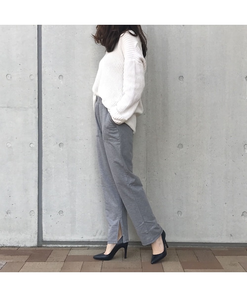 copine(コピン)の「再入荷!裾スリットスウェットロングパンツ(2color)【クリックポスト対象商品】(その他パンツ・レディース・その他)」の8枚目の写真