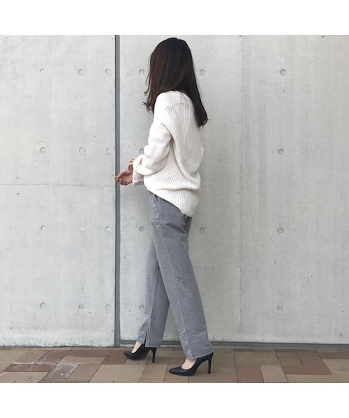 copine(コピン)の「再入荷!裾スリットスウェットロングパンツ(2color)【クリックポスト対象商品】(その他パンツ・レディース・その他)」の6枚目の写真