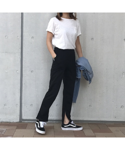 copine(コピン)の「再入荷!裾スリットスウェットロングパンツ(2color)【クリックポスト対象商品】(その他パンツ・レディース・その他)」の4枚目の写真