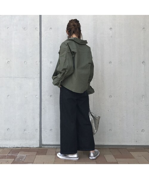 copine（コピン）の「【カーキのみ最後の再入荷！】キャンディー袖ミリタリージャケット(2color)【クリックポスト対象商品】（ミリタリージャケット・レディース・その他）」の5枚目の写真