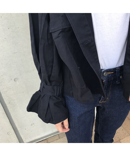 copine（コピン）の「【カーキのみ最後の再入荷！】キャンディー袖ミリタリージャケット(2color)【クリックポスト対象商品】（ミリタリージャケット・レディース・その他）」の15枚目の写真