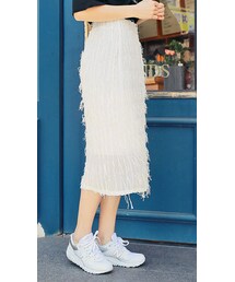 HOTPING | ウエストゴムフリンジスカート(スカート)