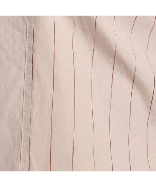 TAKEO KIKUCHI（タケオキクチ）の「カスリストライプブロッキングシャツ[メンズ シャツ]（トップス・メンズ・ベージュ(352)/ホワイト(302)/ネイビー(393)・M/L/LL）」の10枚目の写真