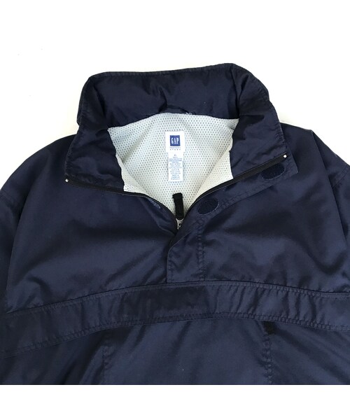 OLD GAP ナイロンジャケット GAP（ギャップ）の「OLD GAP / Pullover Hale Zip Nylon Jacket / Navy