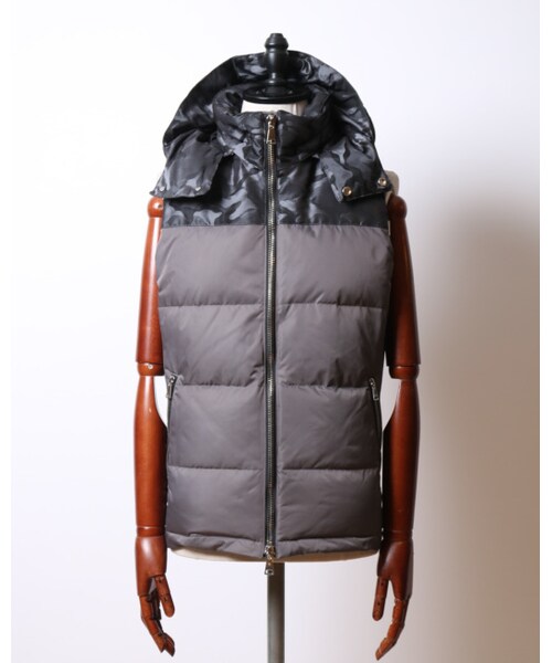 wjk（ダヴルジェイケイ）の「simple hooded down vest（）」 - WEAR