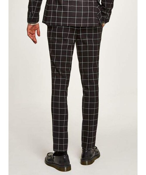 TOPMAN(トップマン)の「Black And White Windowpane Check Skinny Suit Pants(その他パンツ・メンズ・Black・28S/30S/32S/34S/28r/30r/32r/34r/36r/38r/30L/32L/34L)」の6枚目の写真
