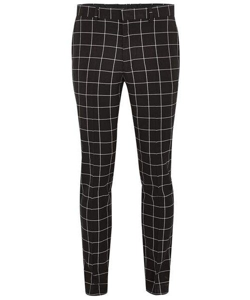 TOPMAN(トップマン)の「Black And White Windowpane Check Skinny Suit Pants(その他パンツ・メンズ・Black・28S/30S/32S/34S/28r/30r/32r/34r/36r/38r/30L/32L/34L)」の1枚目の写真