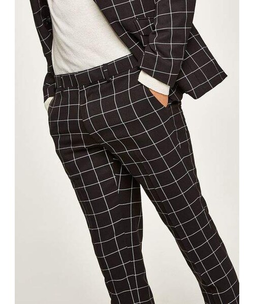 TOPMAN(トップマン)の「Black And White Windowpane Check Skinny Suit Pants(その他パンツ・メンズ・Black・28S/30S/32S/34S/28r/30r/32r/34r/36r/38r/30L/32L/34L)」の5枚目の写真