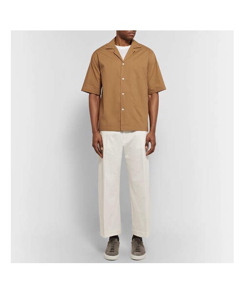 STUDIO NICHOLSON（スタジオニコルソン）の「Studio Nicholson Camp-Collar Cotton Shirt（シャツ/ブラウス・メンズ・Beige・XS/S/L）」の5枚目の写真