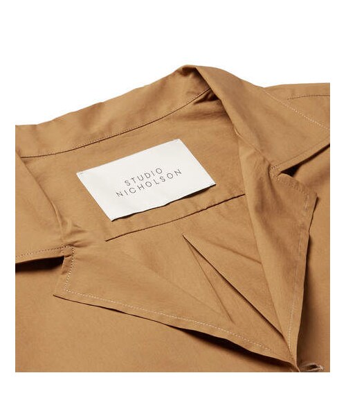 STUDIO NICHOLSON（スタジオニコルソン）の「Studio Nicholson Camp-Collar Cotton Shirt（シャツ/ブラウス・メンズ・Beige・XS/S/L）」の4枚目の写真