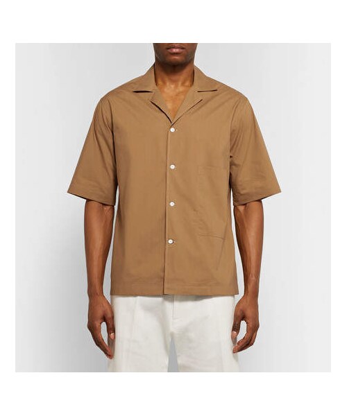 STUDIO NICHOLSON（スタジオニコルソン）の「Studio Nicholson Camp-Collar Cotton Shirt（シャツ/ブラウス・メンズ・Beige・XS/S/L）」の3枚目の写真