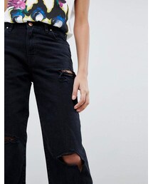 Diesel ディーゼル　ブラック ワイドレッグデニム　W23 L28 DIESEL】ディーゼル レディース 新作 ワイドデニム 入荷