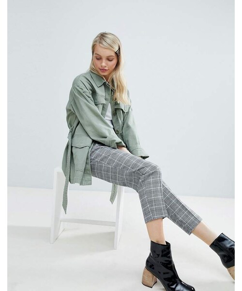 MONKI（モンキ）の「Monki Military Pocket Jacket（ジャケット/アウター・レディース・Beige・XS/XL/M/L/S）」の4枚目の写真