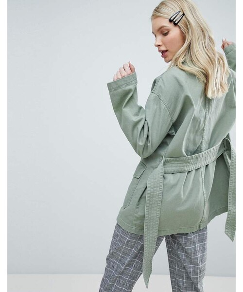 MONKI（モンキ）の「Monki Military Pocket Jacket（ジャケット/アウター・レディース・Beige・XS/XL/M/L/S）」の3枚目の写真