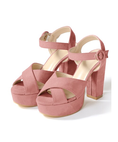 GRL（グレイル）の「プラットフォームスエードサンダル（サンダル・レディース・ライトグレー/ブラック/イエロー/ベージュ/ピンク/オレンジ/グレープ・24.5）」の6枚目の写真