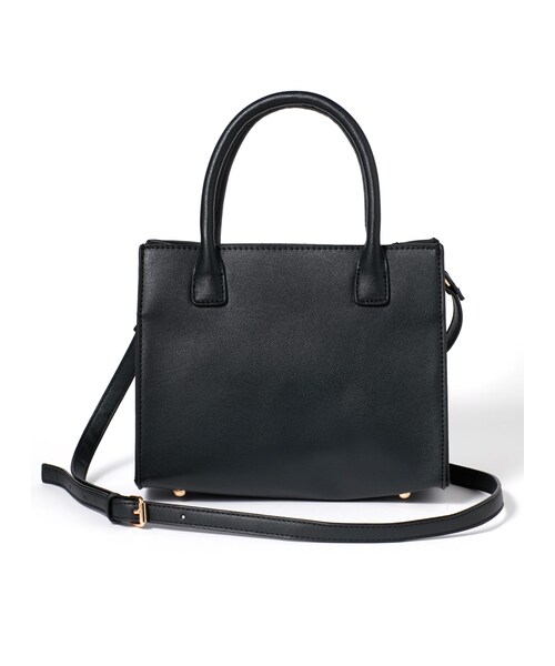 GRL（グレイル）の「スクエアトートバッグ（トートバッグ・レディース・ホワイト/ブラック/ブルー/ピンク/ベージュ・F）」の2枚目の写真