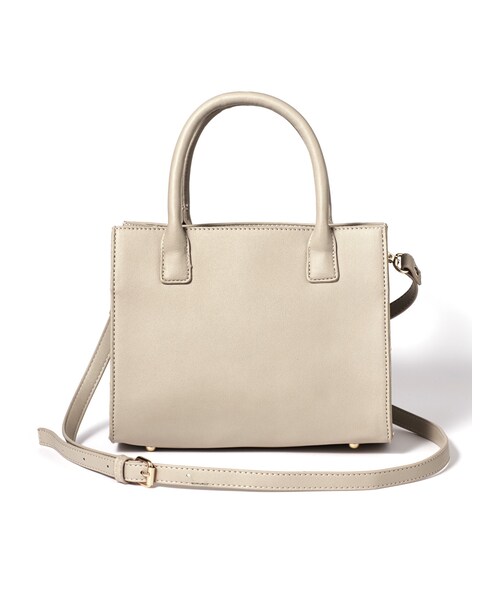 GRL（グレイル）の「スクエアトートバッグ（トートバッグ・レディース・ホワイト/ブラック/ブルー/ピンク/ベージュ・F）」の3枚目の写真