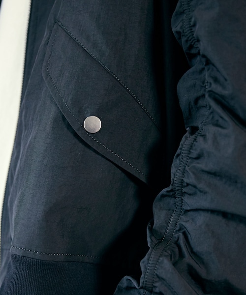 LIDNM(リドム)の「オーバーサイズL2-B(MA-1・メンズ・ブラック・M/L)」の6枚目の写真