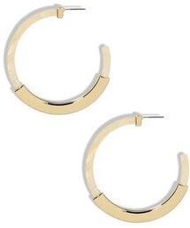BaubleBar | BaubleBar Gold & Acrylic Hoop Earrings(イヤリング)