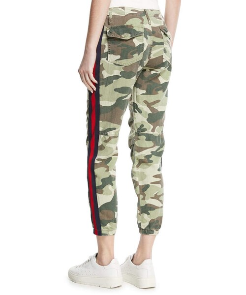mother（マザー）の「Mother No-Zip Misfit Straight-Leg Camo-Print Cropped Pants