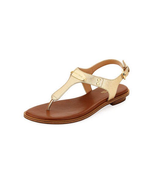 michael kors mk plate flat thong sandals