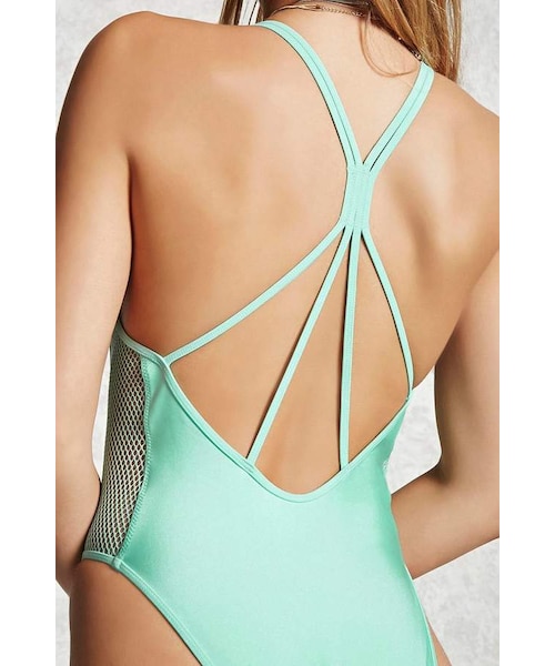 FOREVER 21（フォーエバー トゥエンティーワン）の「Forever 21 Salty Vibes One-Piece Swimsuit（水着・レディース・White・Small）」の2枚目の写真
