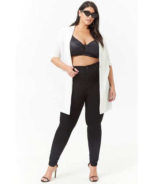 FOREVER 21(フォーエバー トゥエンティーワン)の「Forever 21 Plus Size Skinny High-Rise Jeans(デニムパンツ・レディース・Blue/Black・12/16/20/18/14)」の2枚目の写真