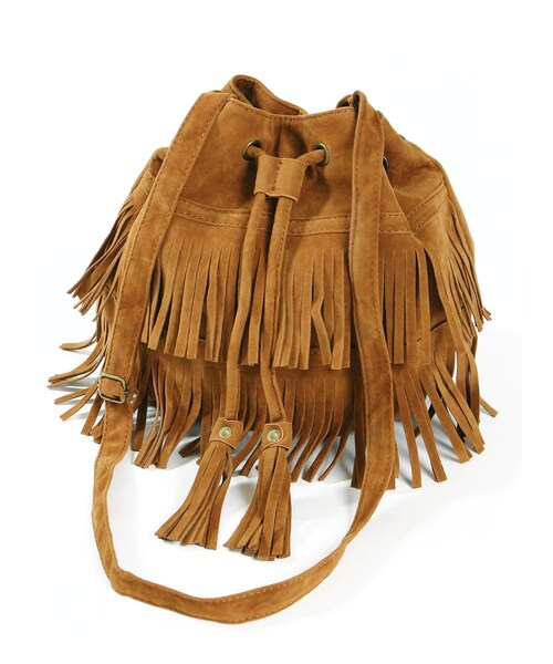 GRL（グレイル）の「フリンジショルダーバッグ（ショルダーバッグ・レディース・ベージュ/キャメル/ブラック・F）」の3枚目の写真