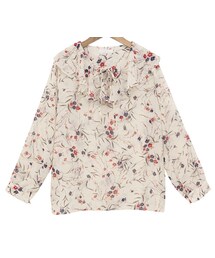 Dailyabout | ラッフルカラーフラワー柄ブラウス(シャツ/ブラウス)