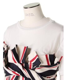 【新品タグ付】UN3D. アンスリード ニットビスチェドッキングシャツ 24AW UN3D.（アンスリード）の「KNIT BUSTIER DOCKING SH / ニットビスチェ