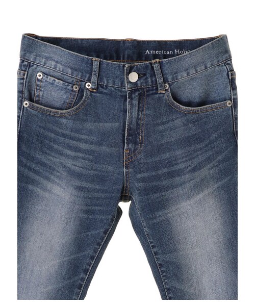 AMERICAN HOLIC(アメリカンホリック)の「・裾カットオフスキニーデニムパンツ(パンツ・インディゴ・S/M/L)」の3枚目の写真