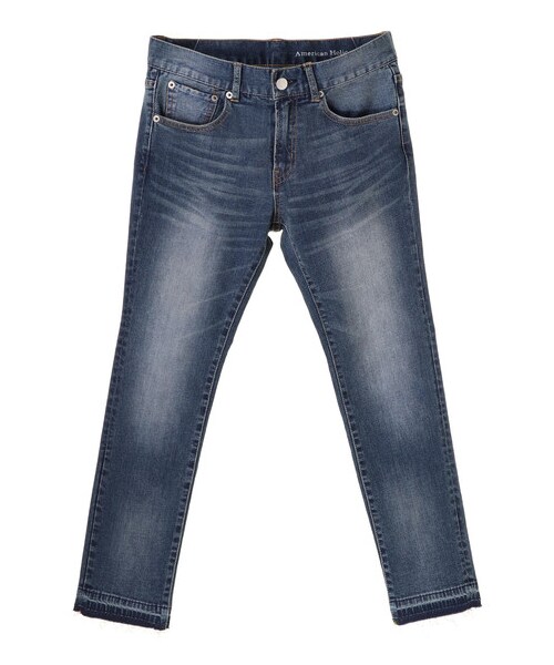 AMERICAN HOLIC(アメリカンホリック)の「・裾カットオフスキニーデニムパンツ(パンツ・インディゴ・S/M/L)」の1枚目の写真