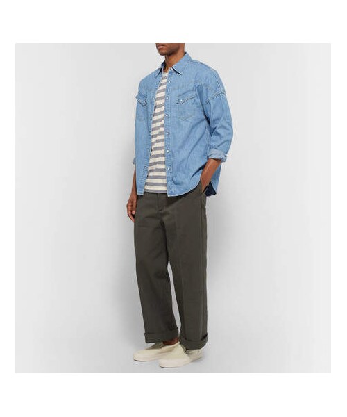 chimala（チマラ）の「Chimala Wrinkled Cotton-Twill Chinos