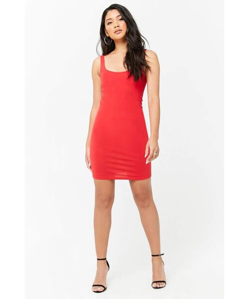 FOREVER 21(フォーエバー トゥエンティーワン)の「Forever 21 Scoop Neck Bodycon Dress(ワンピース・レディース・Green/Blue/Red/Black・Large/Medium/Small)」の10枚目の写真