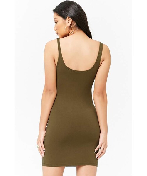 FOREVER 21(フォーエバー トゥエンティーワン)の「Forever 21 Scoop Neck Bodycon Dress(ワンピース・レディース・Green/Blue/Red/Black・Large/Medium/Small)」の12枚目の写真