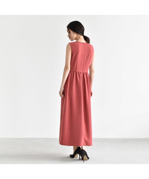 kaene（カエン）の「100361/ウエストギャザーマキシワンピース