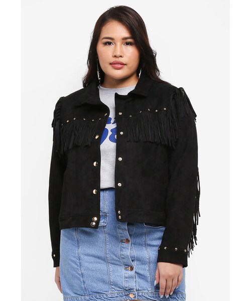 black suede tassel jacket