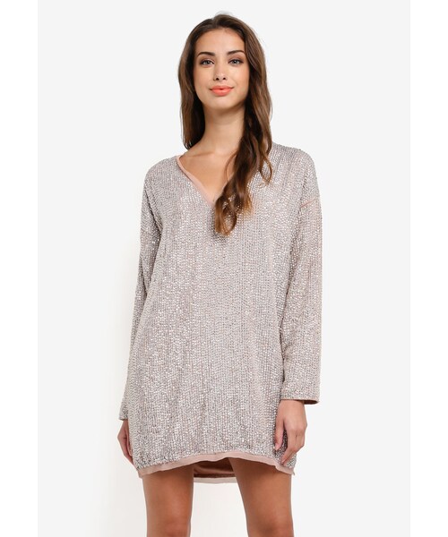 missguided peace and love sequin dress