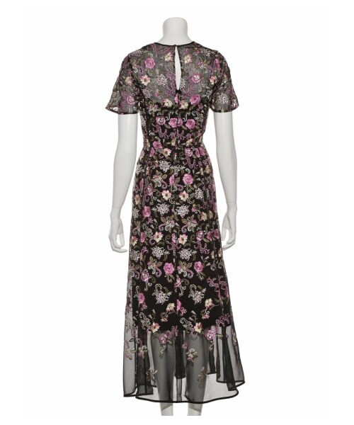 FRAY I.D（フレイアイディー）の「エンブロイダリ—ドレス（パーティードレス・レディース・BEG/BLKxPNK/BLK・0/1）」の6枚目の写真