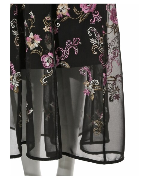 FRAY I.D（フレイアイディー）の「エンブロイダリ—ドレス（パーティードレス・レディース・BEG/BLKxPNK/BLK・0/1）」の13枚目の写真