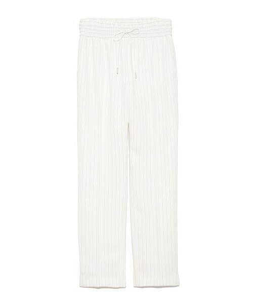 Mila Owen（ミラオーウェン）の「シャーリングドロストテーパードパンツ（スキニーパンツ・レディース・ORG/BLK/STRIPE・0/1）」の3枚目の写真