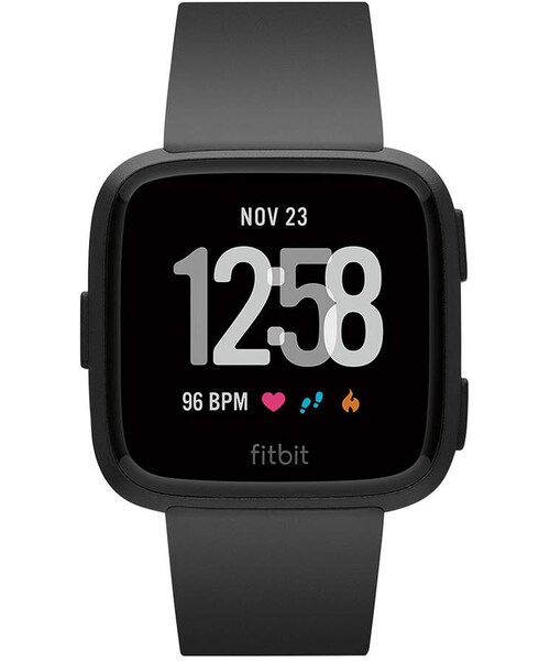 fitbit versa black band touchscreen smart watch 39mm