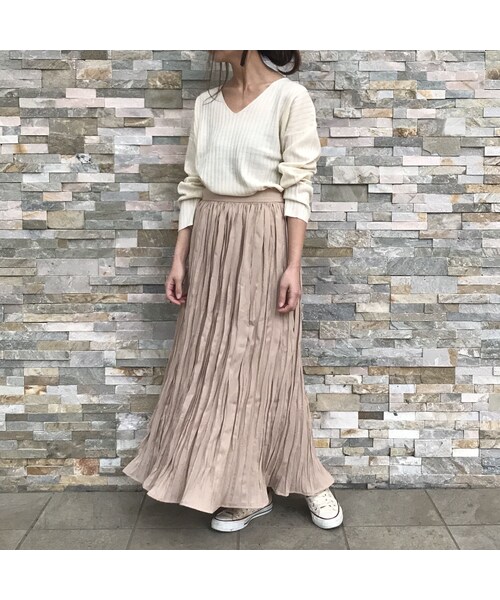 copine(コピン)の「大好評!再入荷!リブ編みVネックスプリングニットトップス(4color)【クリックポスト対象商品】(Tシャツ/カットソー・レディース・その他)」の7枚目の写真