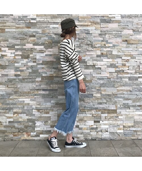 copine(コピン)の「大好評!再入荷!リブ編みVネックスプリングニットトップス(4color)【クリックポスト対象商品】(Tシャツ/カットソー・レディース・その他)」の8枚目の写真