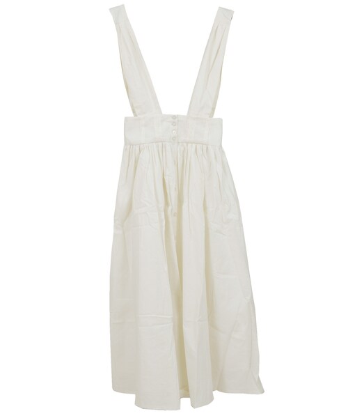 STYLEBLOCK（スタイルブロック）の「ローンサスペンダー付きレーステープギャザースカート（スカート・レディース・アイボリー/ベージュ/ピンク/ラベンダー/カーキ/ブラック・M）」の2枚目の写真