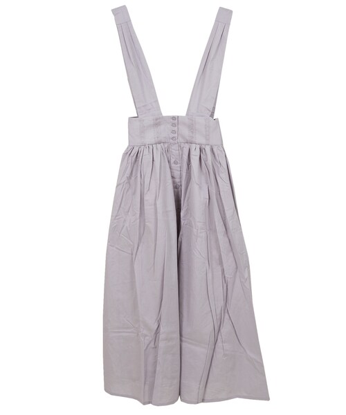 STYLEBLOCK（スタイルブロック）の「ローンサスペンダー付きレーステープギャザースカート（スカート・レディース・アイボリー/ベージュ/ピンク/ラベンダー/カーキ/ブラック・M）」の5枚目の写真