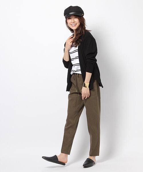 BARNYARDSTORM(バンヤードストーム)の「ストレッチリネンパンツ(パンツ・グレージュ/ブラック/カーキ)」の4枚目の写真